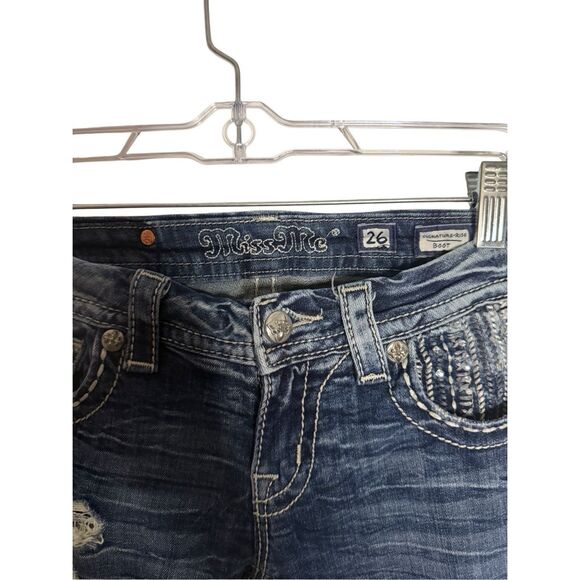 Miss Me Signature Boot Embellished Rhinestone Jeans Women’s Size 26 - Picture 2 of 7